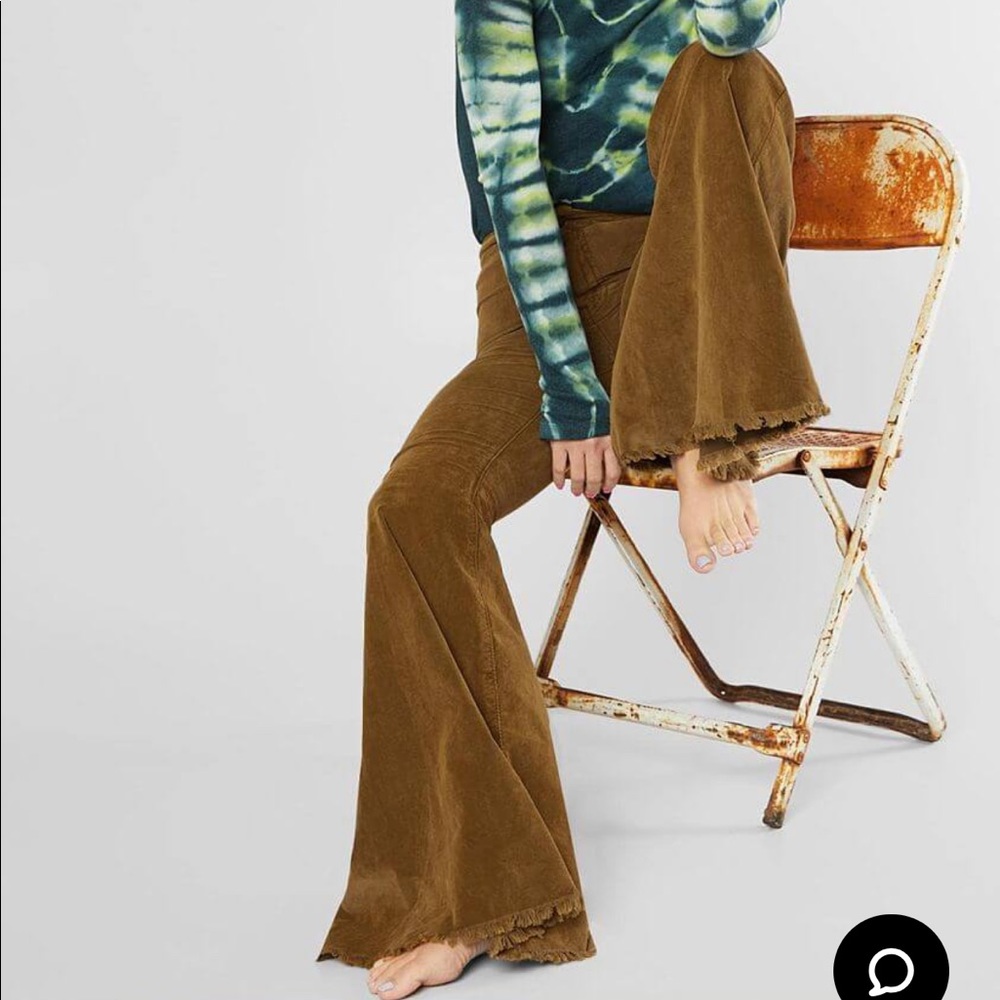 Free People corduroy flare high wastes pants